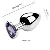 3PCS S/M/L Metal Anal Plug Butt Plug Sex Toy Butt Toy for Women Men Couples Adult Game Masturbator Anal Diamond Sex Shop 18+