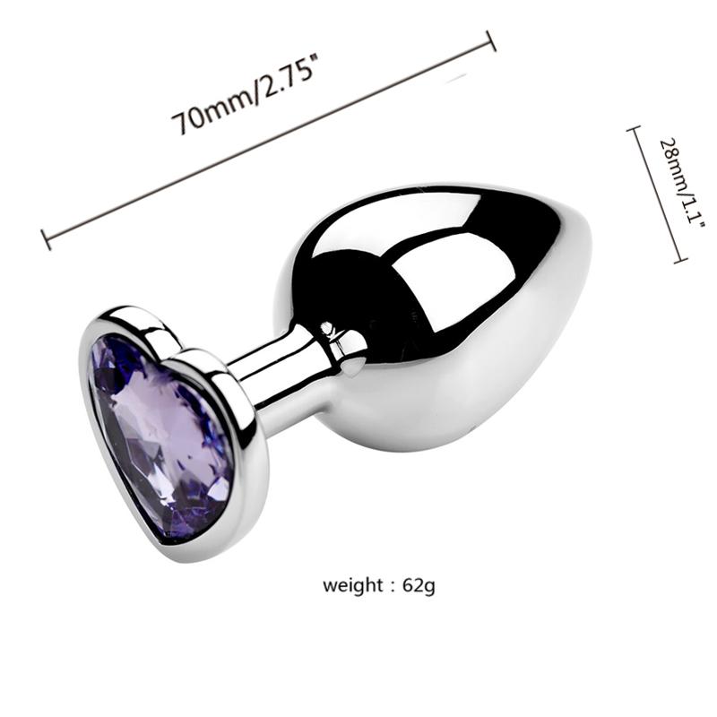 3PCS S/M/L Metal Anal Plug Butt Plug Sex Toy Butt Toy for Women Men Couples Adult Game Masturbator Anal Diamond Sex Shop 18+