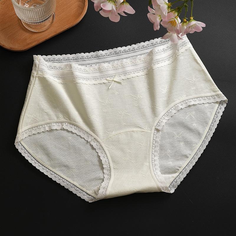 

Женские весенне-осенние новые хлопковые жаккардовые трусики с бантиком, дышащие, с длинной ластовицей XL жёлтый