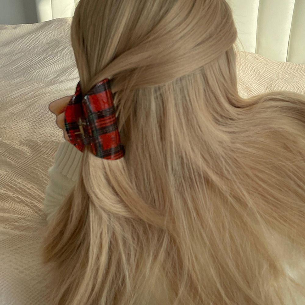 

Заколки для волос в виде сетки для девочек, заколки для волос в полоску, Актат, коготь для волос, решетка, женские зажимы в виде акулы, корейские заколки для волос