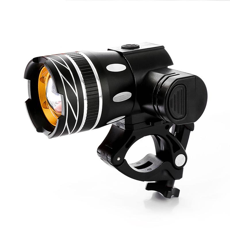 Bicycle Lights LED Headlights Aluminum Headlight T6 Lamp Beads Cycling Mountain Bike Lights Cycling Torch Equipment QD005