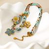 Flower Beach Ocean Series Necklace Jelly Fish Blue Bead Necklace  Girls