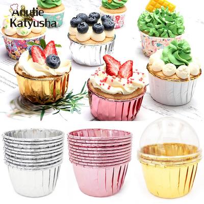 50pcs Cupcake Paper Cup Oilproof Cupcake Liner Baking Cup Tray Case Wedding Party Caissettes Golden Muffin Cup