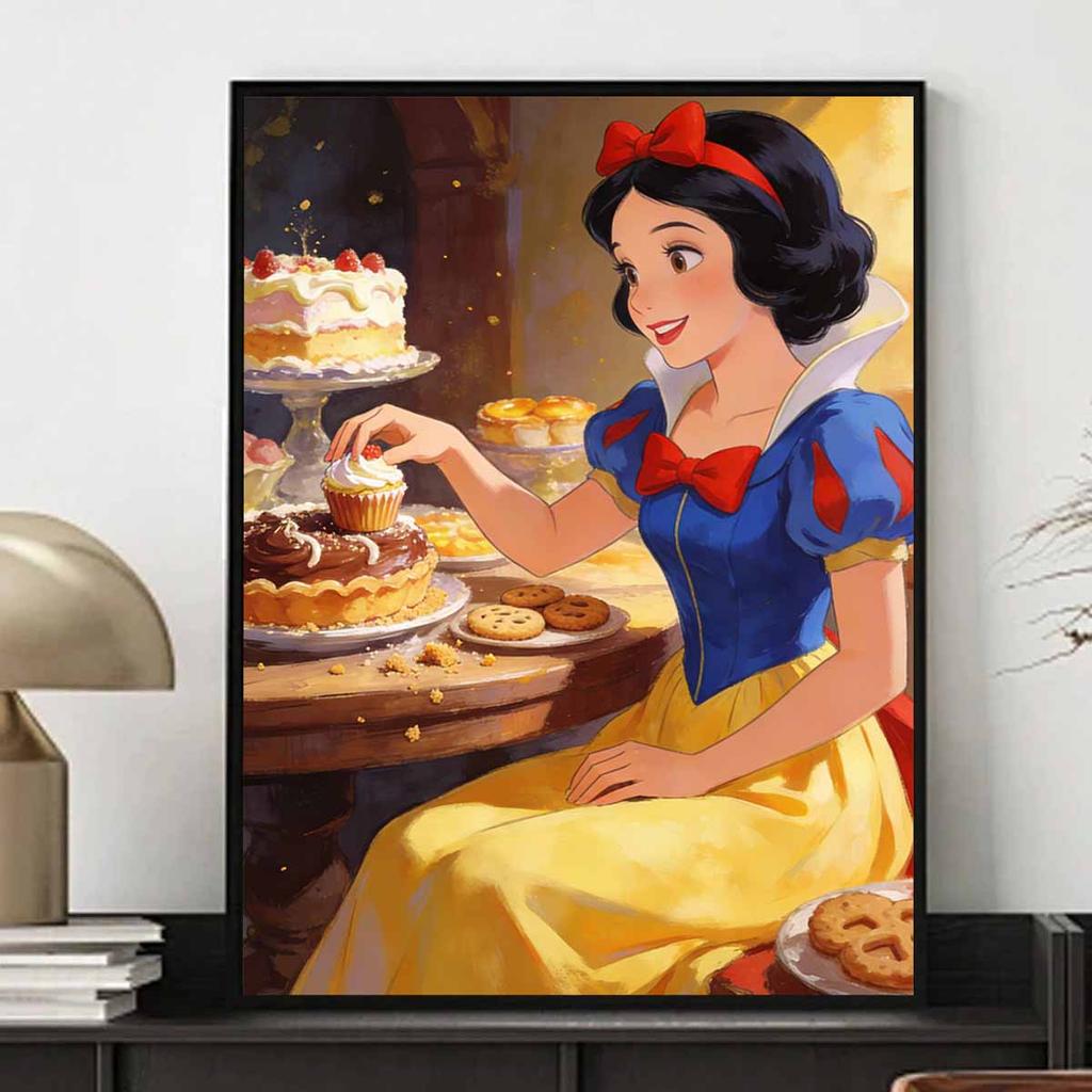 Disney Snow White Baking Cakes Diamond Painting Full Diamond Art Kit Handmade Diy Home Decoration Gift