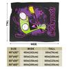 Invader Zim Taco Gir Y2K Cartoon Knitted Blanket  Fleece Throw Blankets Bed Sofa Decoration Soft Warm Bedspread
