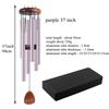 Metal Windchime Aluminum Windbell Wind Chimes 6 Tubes Chimes Home Decoration Craft Outdoor Garden Patio Notes Zen Meditation