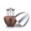 Walnut Toothpick Holder with Stainless Steel Cover, 6Pcs Fruit Picks, Cocktail Picks, Toothpick Box for Home Decor, Party, Bar
