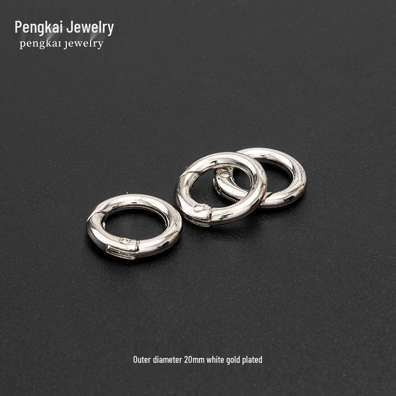 

Zinc Alloy Open Spring Keyring Hook for DIY Jewelry & Bags