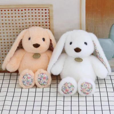 Boneca fofa de coelho de orelhas caídas, macia e fofa, boneca de pano de 8 polegadas para agarrar, boneca de coelho de orelhas compridas, brinquedo de pelúcia de coelho, presente de aniversário