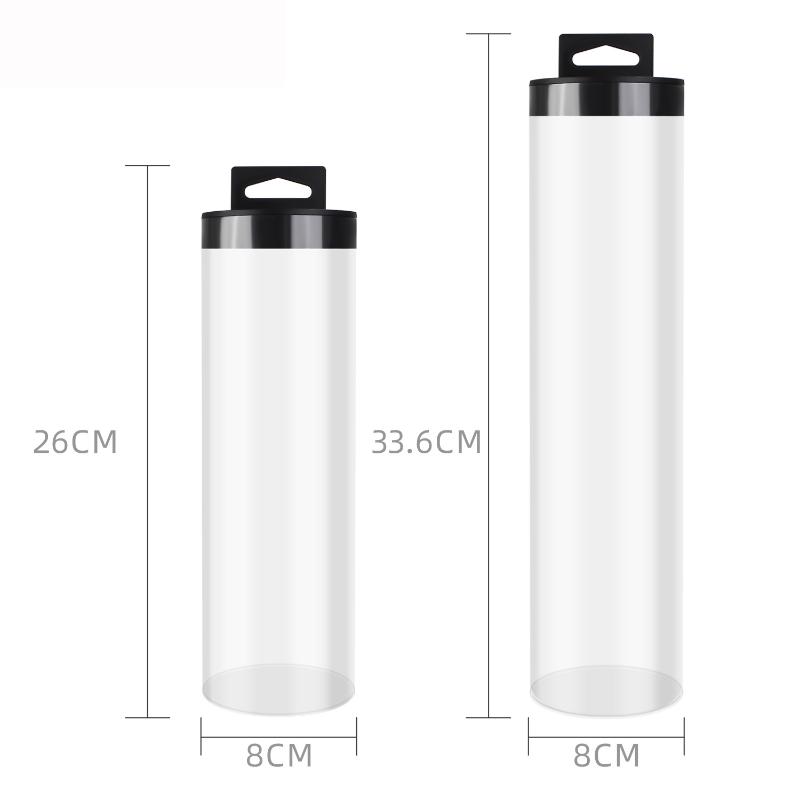 Transparent Pickleball Storage Box With Lid Cylindrical Empty Ball Holder Pickleball Tube Barrel Badminton Baseball Tennis