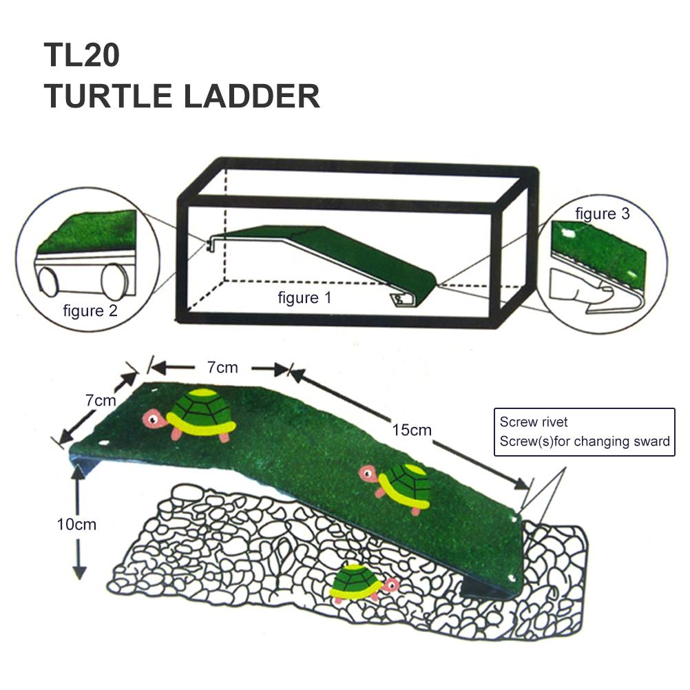 Schildkrötenleiter Kunststoff Schildkröten Dachterrasse Schwimmender Steg Reptilien Ruheplattform Aquarium Dekoration