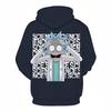 3d And Rick Print Womenmen Pullover Hoodie Sweatshirt Tops Jumper