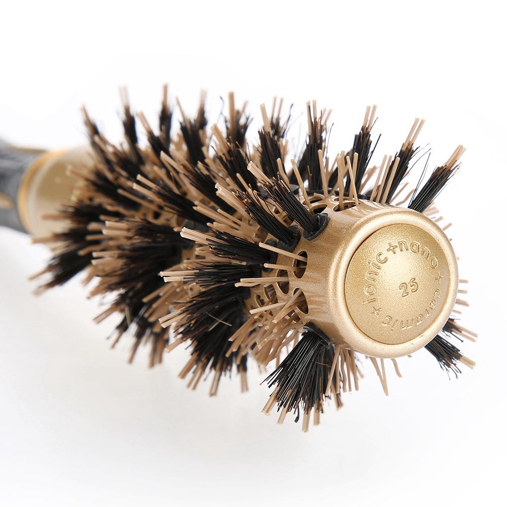 Professional Anti Static Round Hair Comb Salon Styling Brush Twill Nylon Broach(25mm)