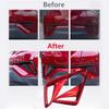Red ABS Rear Fog Light Cover Frame Sticker for Cars (1 Pair)