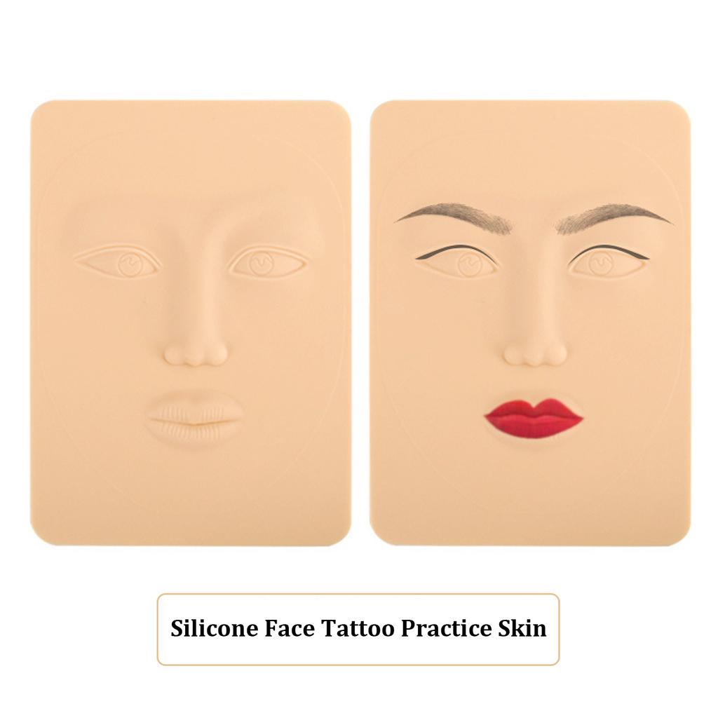 Face Tattoo Practice Skin Silicone Eyebrow Lips Eyeliner Microblading Tattoo Practice Skin