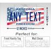 Arizona Freiheit Amerikanische Flagge Metallschild Wanddeko Wasserdicht