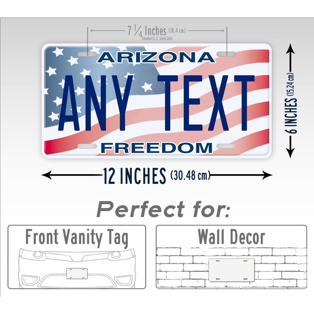 Arizona Freiheit Amerikanische Flagge Metallschild Wanddeko Wasserdicht