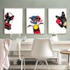 Nordic Style Boxing Dog Canvas No Frame Art Print Painting Poster Funny Cartoon Animal Wall Pictures For Kids Room Decoration
