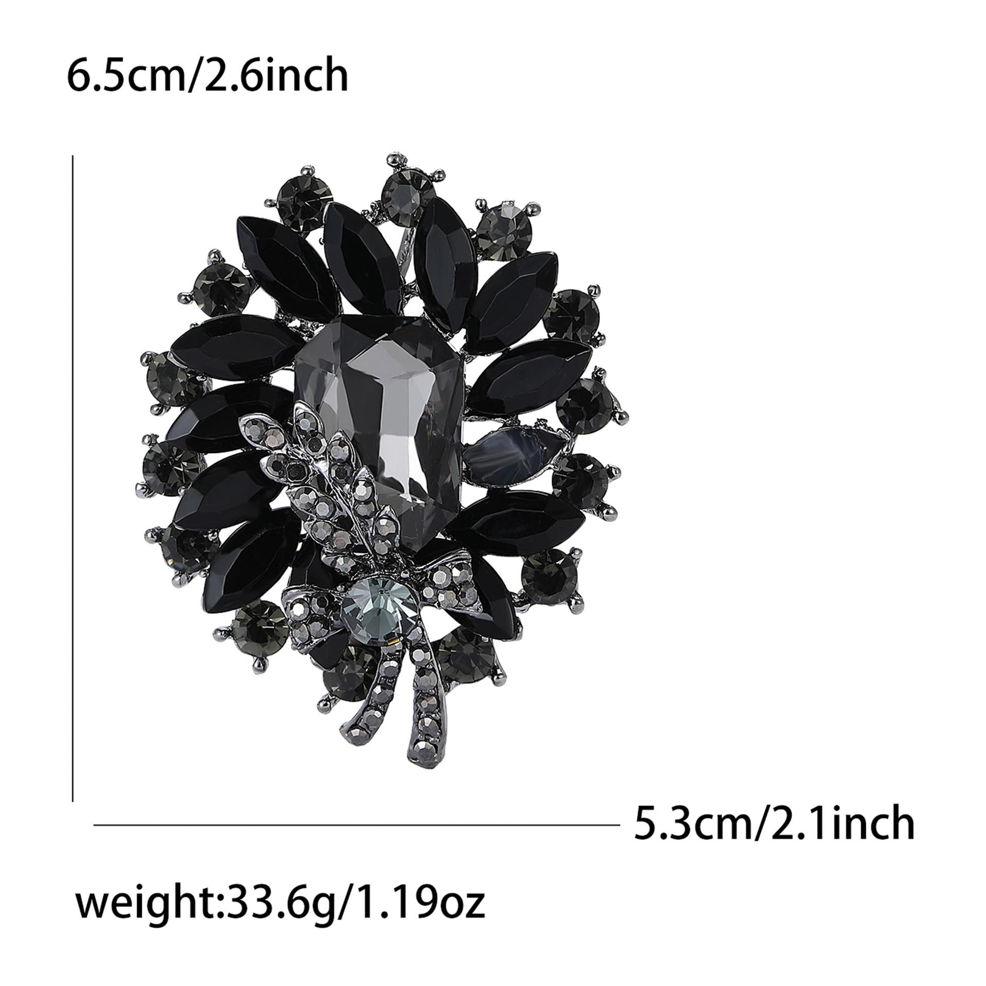 

Атмосферная брошь из высококачественного сплава, хрустальное стекло, изысканный и универсальный женский костюм, кардиган, корсаж, ювелирное украшение, булавка