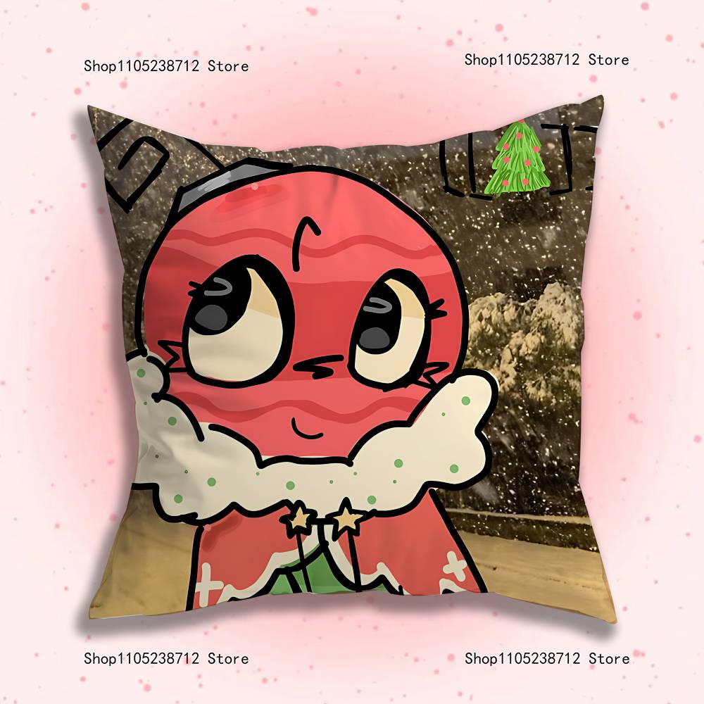 Federe per Cuscino Gioco B-Bobette D-Dandy Cartoon Divano Decorativo Casa Stampa Double-Sided Peluche Corto Federa Cuscino Carina