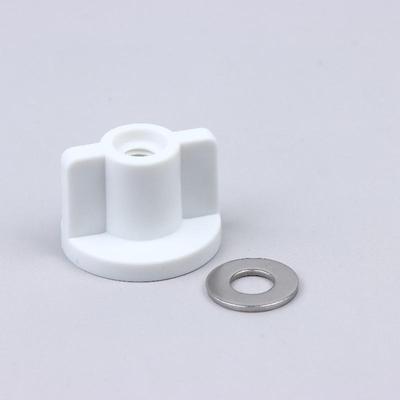 Feste Ersatz-Hintermutter Weiß 2,5 cm 6 mm Fester Ersatz für 6-mm-Schrauben Toilettendeckel Unterseite Hohe Qualität