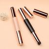 2 in 1 Silicone Lip Brush Concealer Brush Wooden Handle Portable Lipstick Lip Balm Applicator with Cap Makeup Brush Beauty Tools