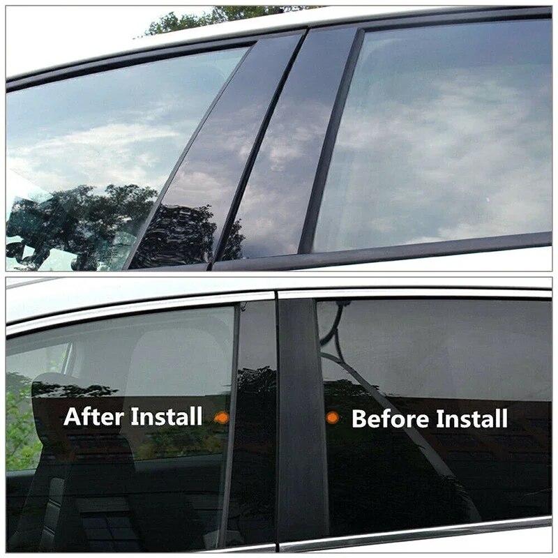 Window Trim Cover Stickers Decoration Exterior Side Door Pillar Posts Car Accessories for Fiat Viaggio Dodge Dart 2013 2014 2015 2016