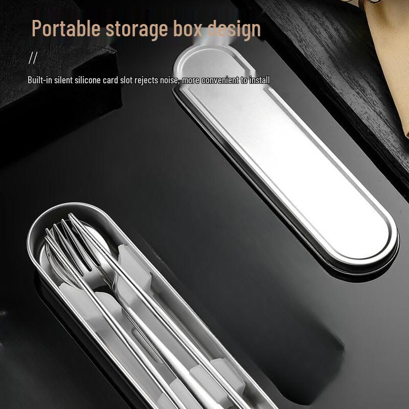 ZISIZ 3-Piece Stainless Steel Travel Cutlery Set