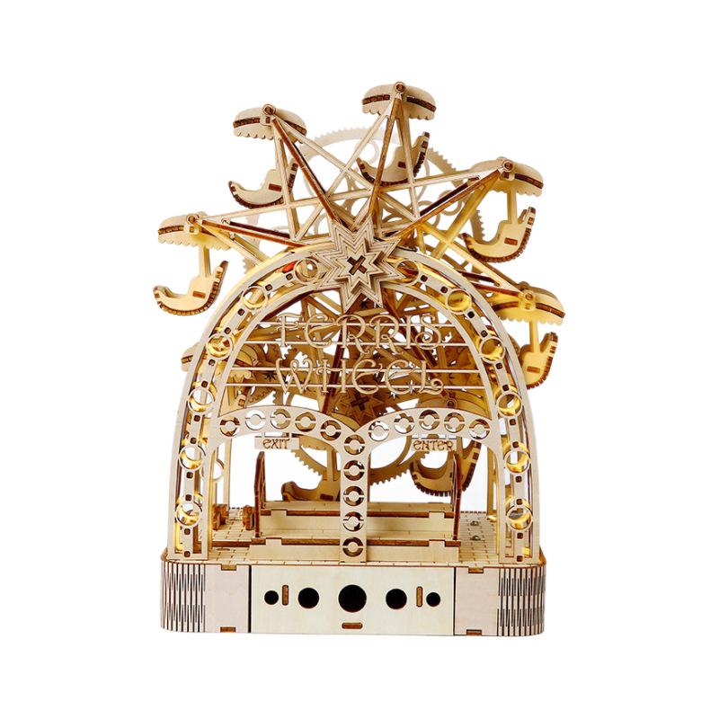 3D Ferris Wheel Hand-Crank Puzzle - Creative Educational Toy & Desktop Ornament for Kids