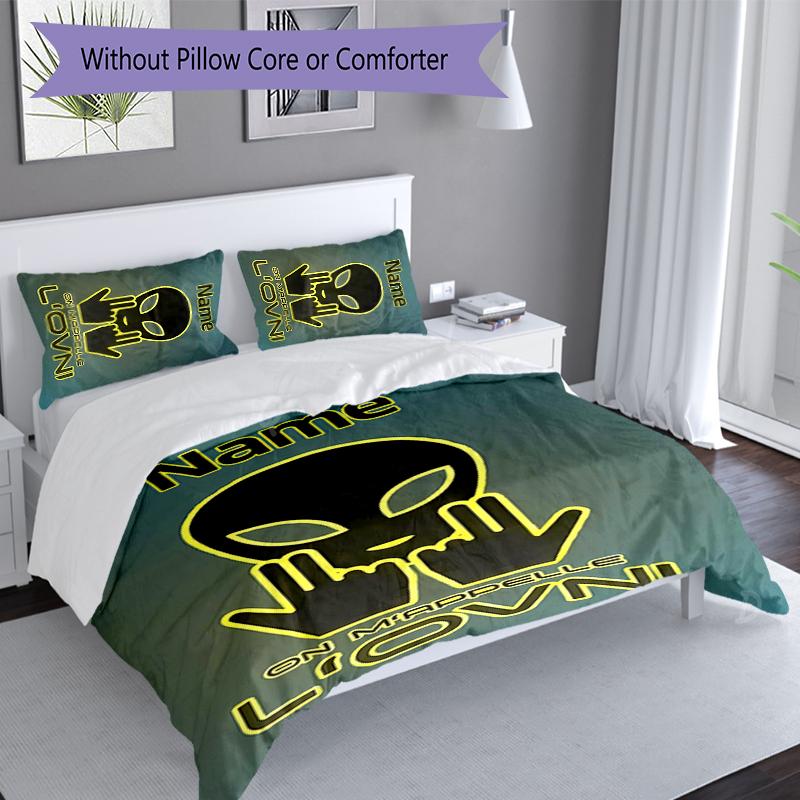 3pcs Custom Name Jul rapper Set,Includes 1 Duvet Cover and 2 Pillowcases,All-season Bedroom Decor