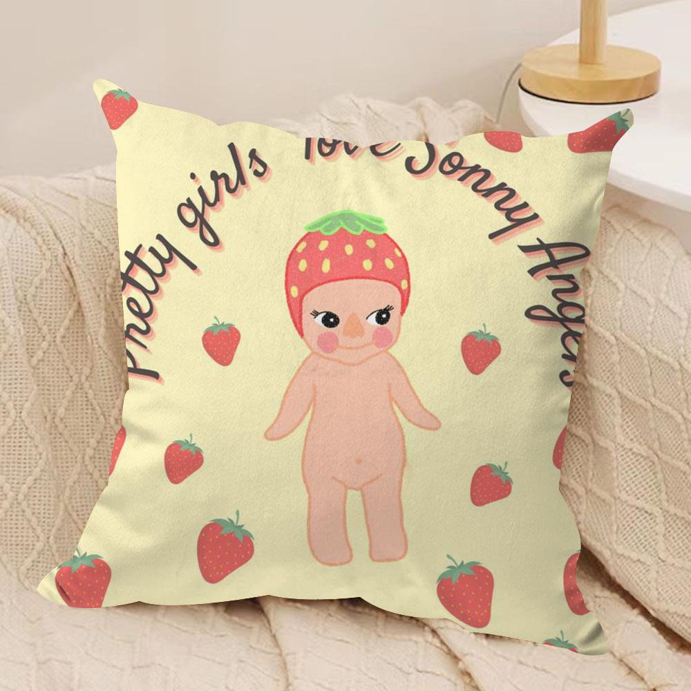 Cartoon Hot SSonnies Cushion Cover Soft Plush Sofa Cushion CoverDoubleSided Printed Decorative Pillow CaseWarm Home Gift