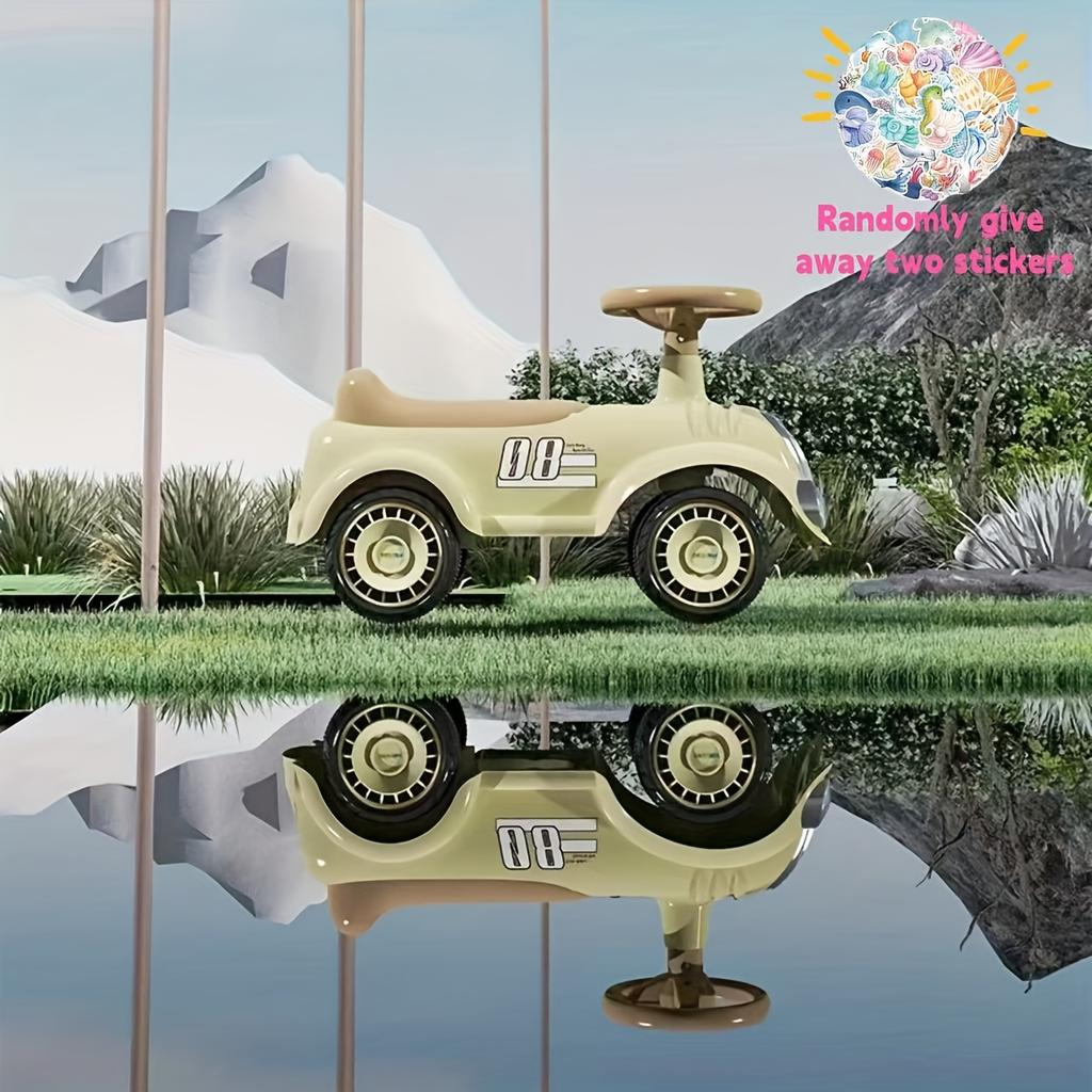 Kids Twist Go Ride On Car Toy Bike Sturdy Anti-Rollover Design with Storage Seat, 5 Vibrant Colors,Random 2 Stickers Included,Batteries Not Included