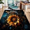 Butterfly And Sunflowers Office Rug Chair Mat, Entryway Carpet, Suitable for Front Door, Bedroom, Living Room, Desk, Holiday Gift