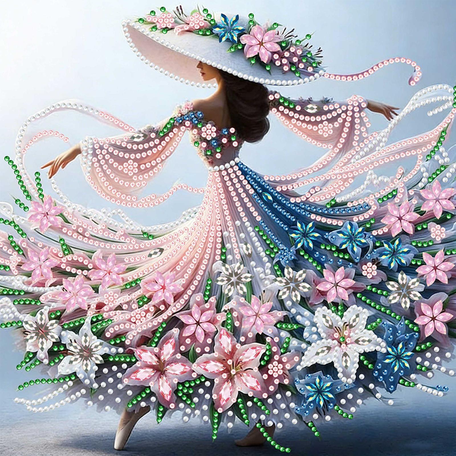 

Beauty Special Shaped 5D DIY Partial Drill Diamond Painting Kits for Adults DIY Gift Home Decor Diamond Art Kit 11.81x11.81inch