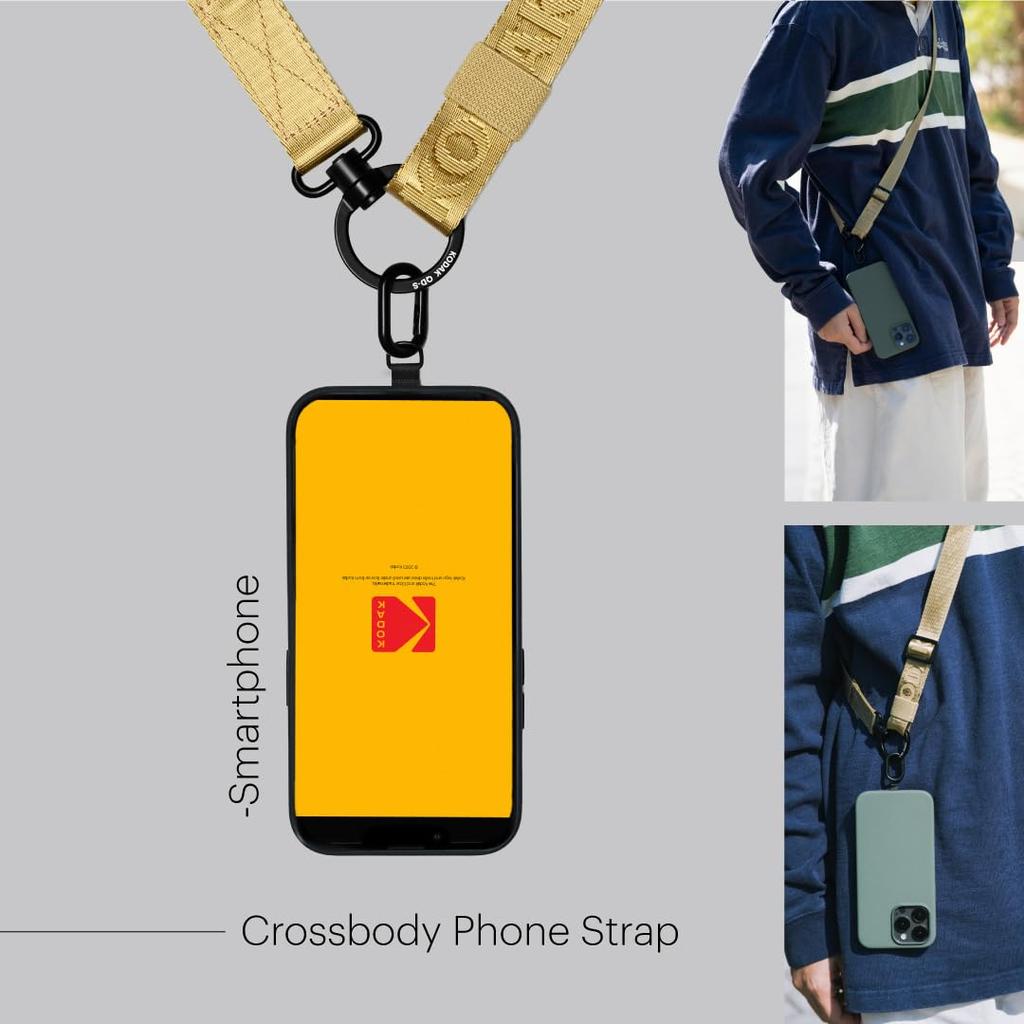 Camera Strap Quick Release Lightweight and Durable Metal Swivel Easy To Use Adjustable Length for SLR Compact Unisex [KODAK] Multi-Purpose (Black) -