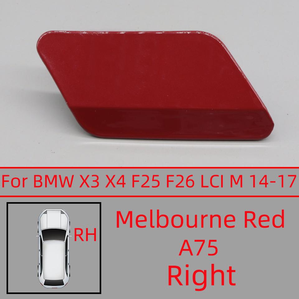 Auto Parts Headlight Washer Cover Cap For BMW X3 X4 F25 F26 LCI M-Sport 2014-2017 High Quality Spray Paint Black White Silver
