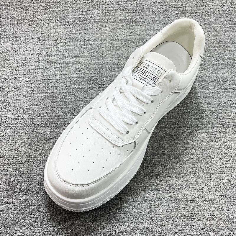 Herrskor från flygvapnet Nej. 1 2025 Vår Nya Läder Små Vita Skor Herrtrend Andningsbara Herr Sport- och Fritids Boardskor