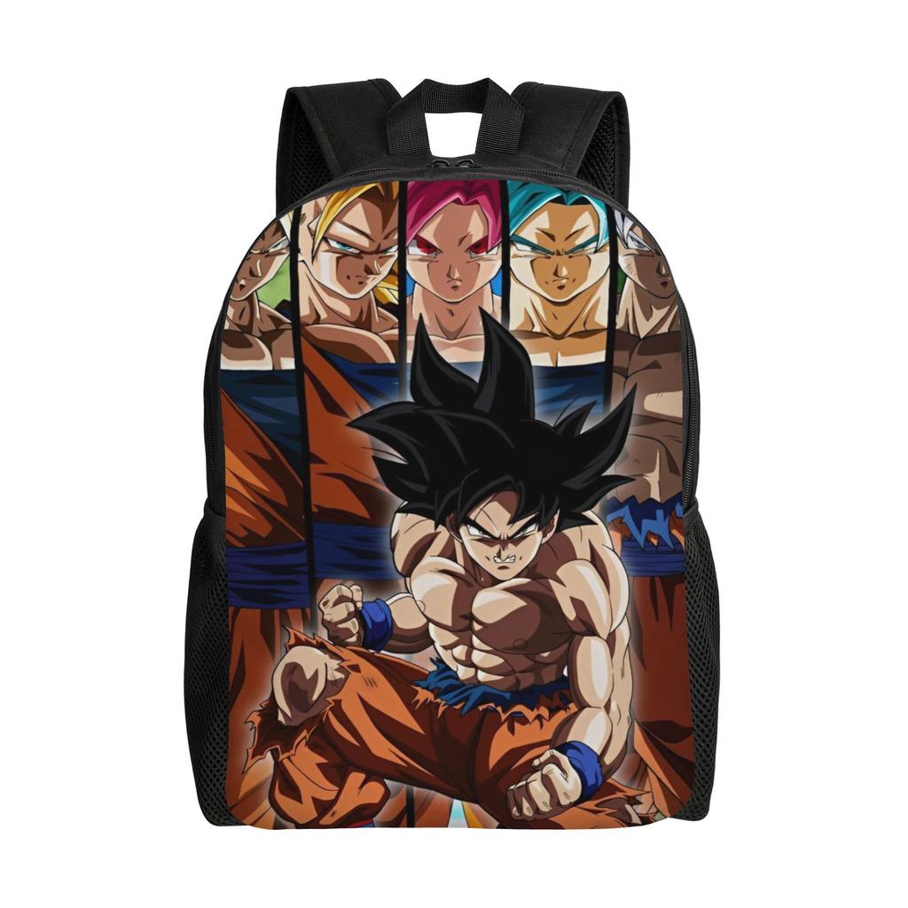 Dragon Ball Z Cartoon Rucksack für Männer Frauen Mode Schüler Tagesrucksack DBZ Goku Laptop Computer Umhängetasche Leicht