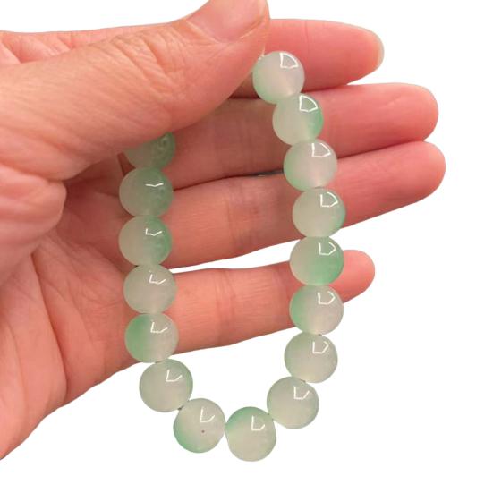 Beads Bracelet Contrast Color Elastic Rope Handmade Polishing Faux Crystal Beaded Bracelet Jewelry Accessories