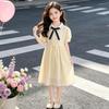 2026 Girls' Summer Dress - School Style Lapel Skirt for Big Kids