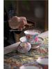 Gaiwan Enamel Overglaze Sancai Bowl Set - National Tide Kung Fu Tea Brewing Cup, Light Luxury Style