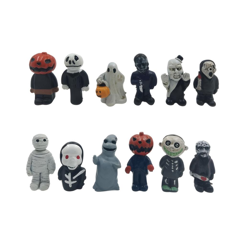 Beautiful 16Pcs Halloween Chainsaw Horror Movie Series Handheld Figure Jason Michael Freddy Halloween Dolls Beautiful Design