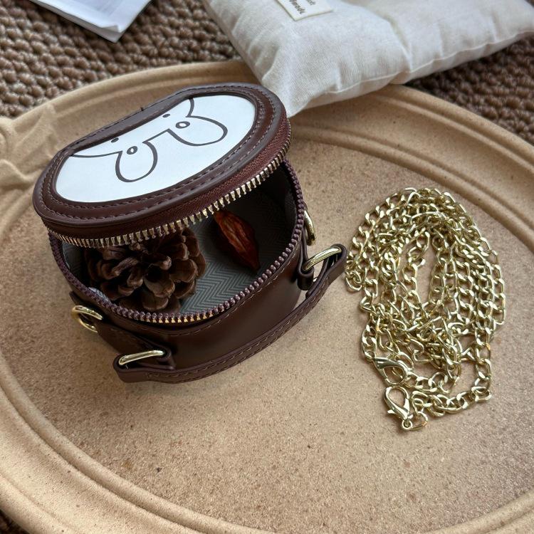 2025 Fashionable Girls' Rabbit Crossbody & Tote Bag – Cute Round Accessory for Little Girls