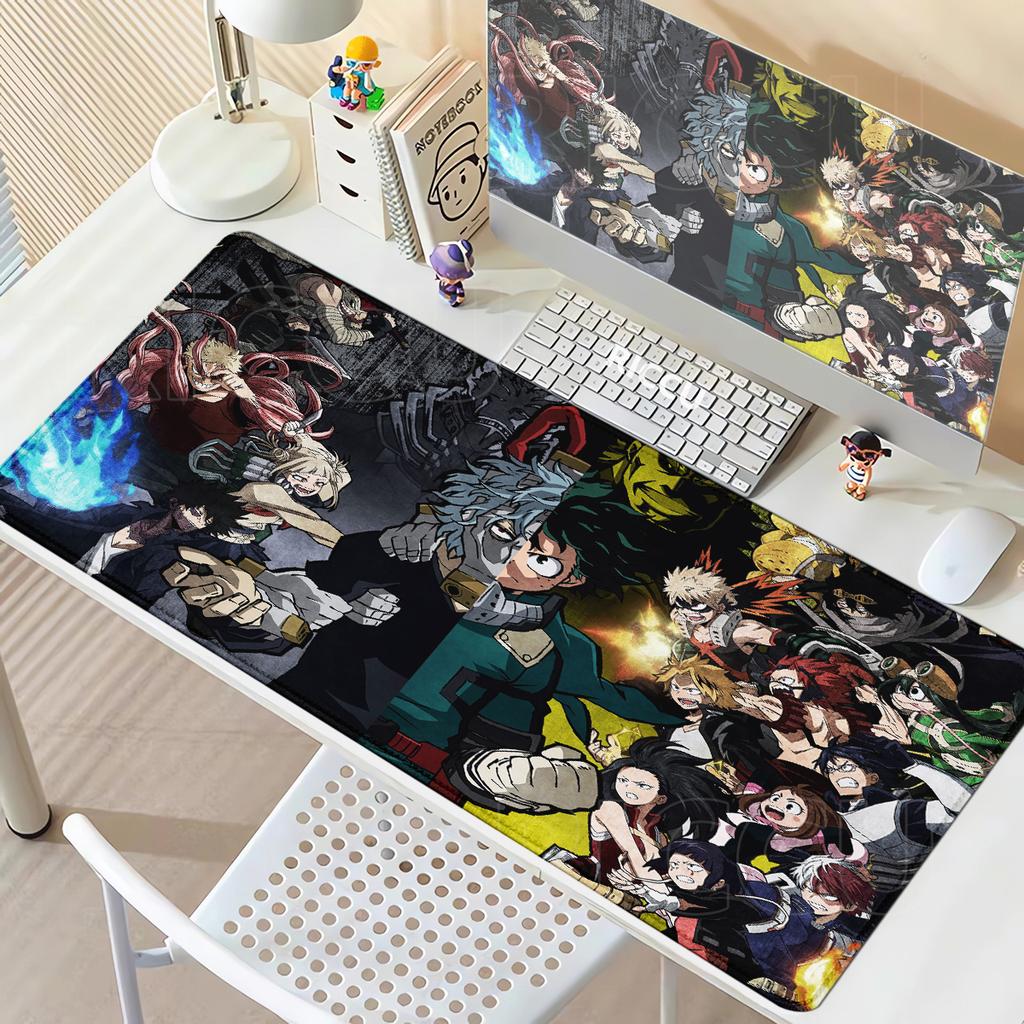 900x400 Mouse Pad My Hero Academia Keyboard Pad Gaming Accessories Extended Desk Mat Office Rubber Anti-slip XXL Tapis De Souris
