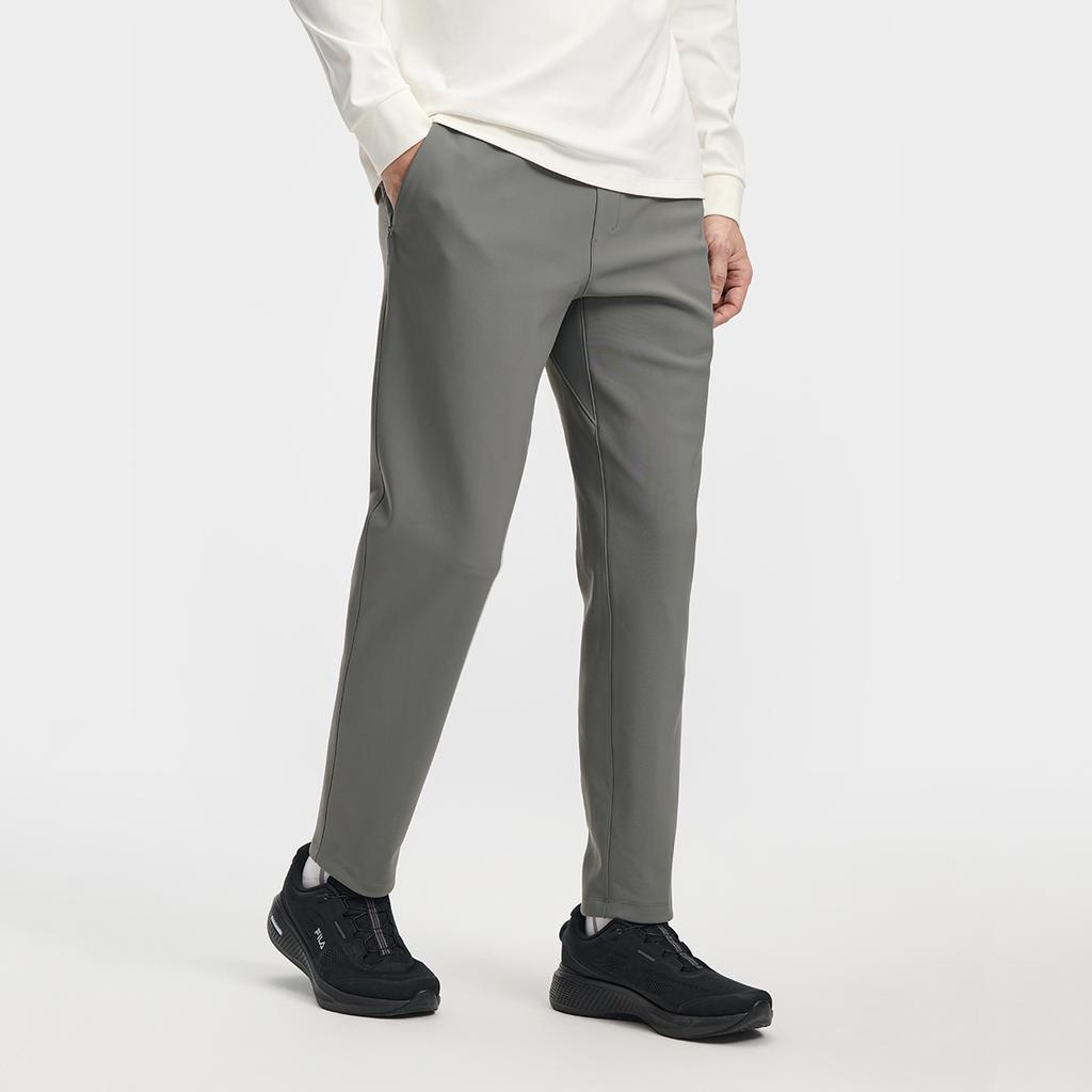 FILA A.P. Minimalist Casual Training Comfortable Knitted Sports Pants Men bottoms Silver-Gray A11M611603FDY