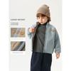 Right European Style Boys' Bear Collar Jacket with Fleece Lining, Thickened, Anti-Static, New Winter Children's Clothing Top, Trendy