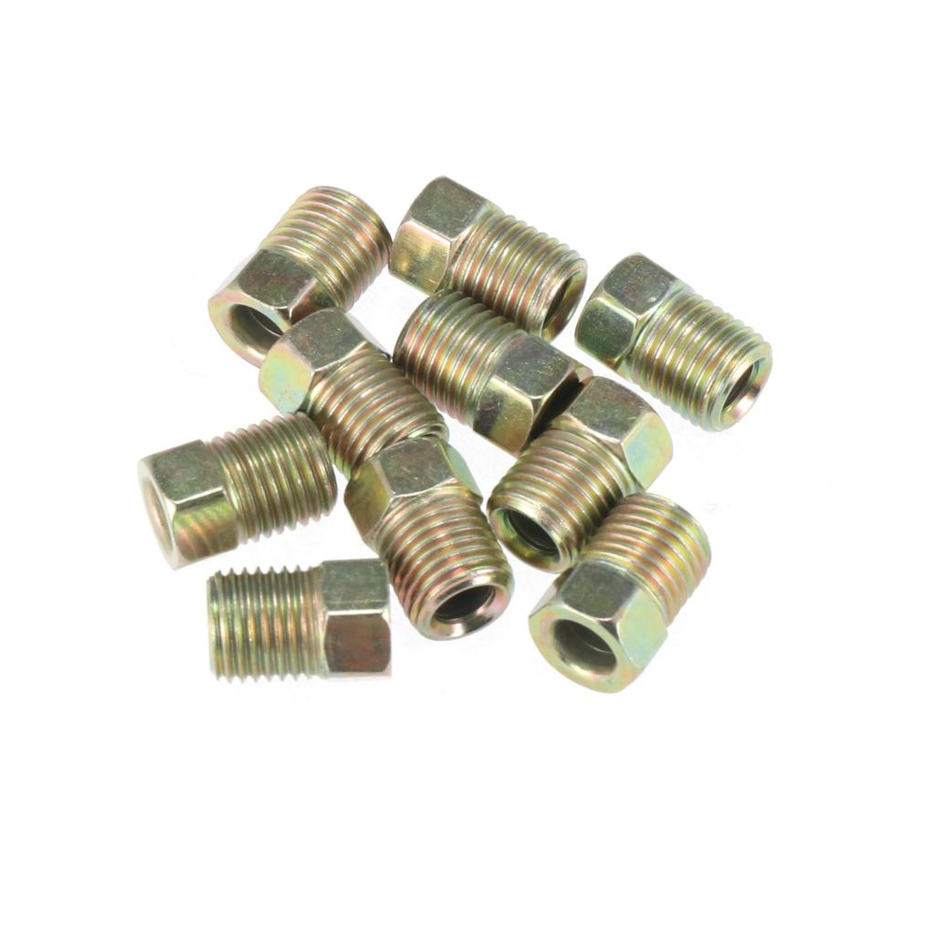 X AUTOHAUX Brake Line Nut Fitting for 4.8mm Steel Brake Line Tube for Car 9.5mm-24 Screw 10pcs