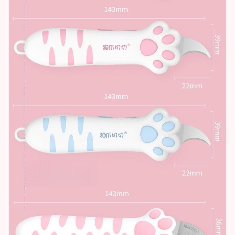 Mini Portable Cat Claw Utility Knife Creative Hand Account Decor Paper Cutting Tools Art Supplies Cute Cat Paw Sharp Box Cutters