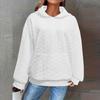 Women's Fashionable Casual Solid Color Long Sleeved Hooded Pocket Pullover Sweater Sweatshirt Top