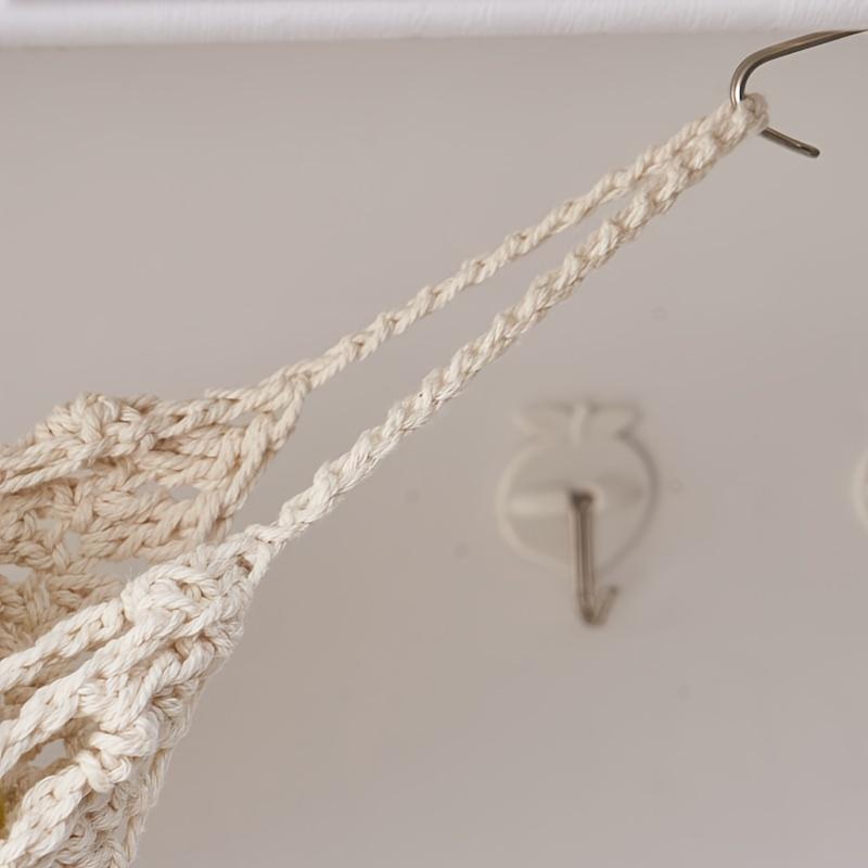 1pcs Home Kitchen Fruit Hanging Basket,Hanging Fruit Hammock For Kitchen Under Cabinet, Handwoven Hanging Fruit Holder For Home Boat Camper